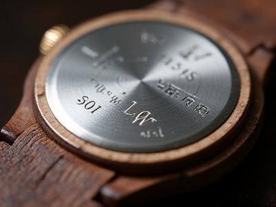 Macro shot of a watch case back with '1/50' engraved, emphasizing its limited edition status.