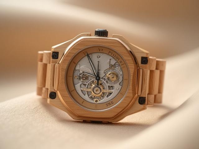 Sandalwood Automatic Watch with Exhibition Caseback
